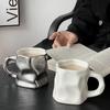 Simple personality ceramic drinking cup Office afternoon tea high-value milk coffee cup breakfast cup home decoration supplies