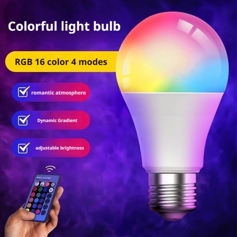 Smart LED Bulb 9W, Control with Remote, RGB 16 Million Colors Changing Light, Works for Bedroom, Party, Decor