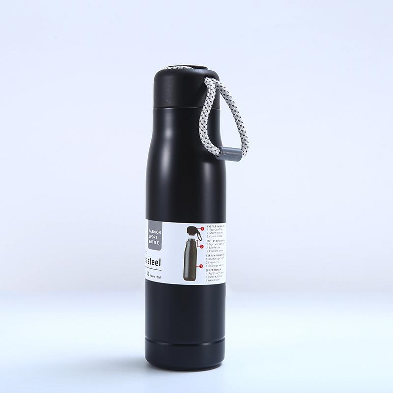 304 stainless steel thermos cup large capacity with rope knight cup outdoor mountaineering sports kettle gift