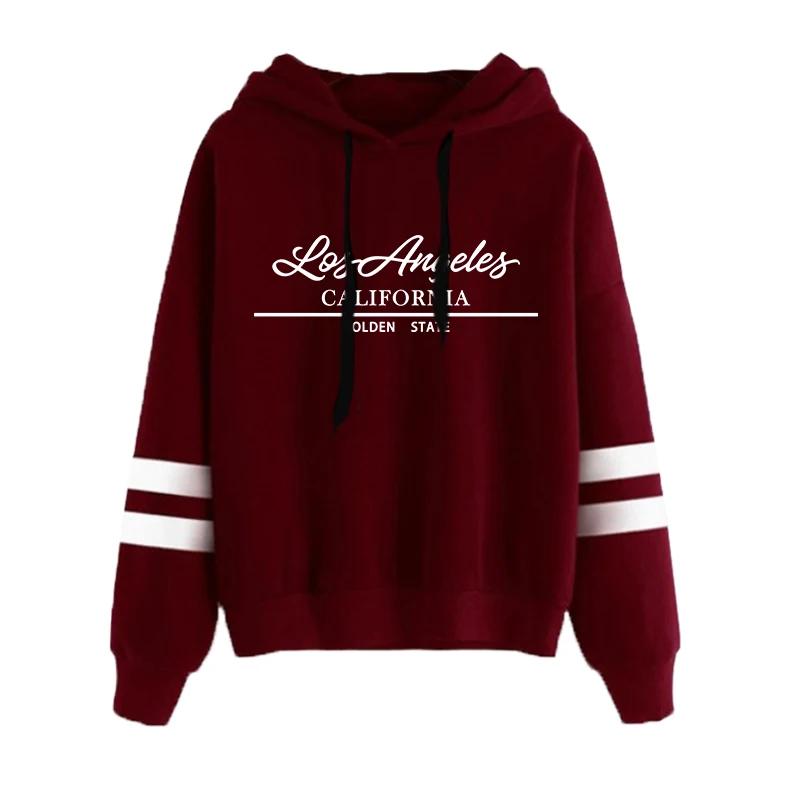 New Womens Hoodies Printing Casual Stripe Sweatshirts Outdoor Sports Jogging Lady Clothing 2026 Fashion Streetwear Pullover Tops