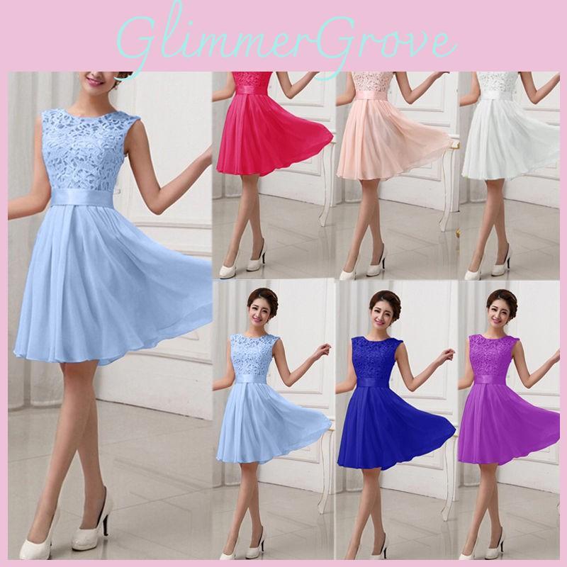 Elegant Women's Short And Long Formal Evening Party Ball Gown Prom Bridesmaid Dress