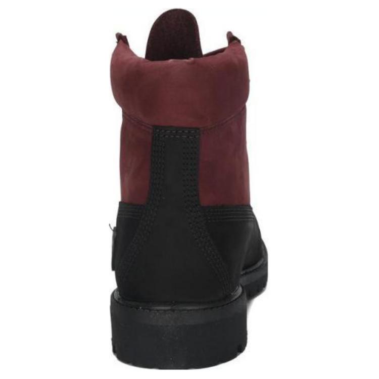 Timberland Stivali da uomo in pizzo impermeabili comodi versatili corti a metà polpaccio da esterno rossi A2P6W-EJE