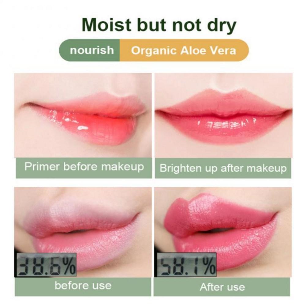 Rouge à lèvres tendance pour femmes, baume à lèvres à l'aloe vera, hydratant, changeant de couleur, longue tenue, estompé, rayures, cosmétiques de beauté 01