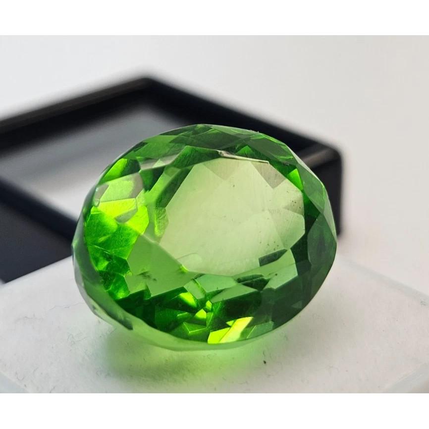 Natural Green Peridot 16+ Ct Oval Cut Certified Fabulous Loose Gemstone