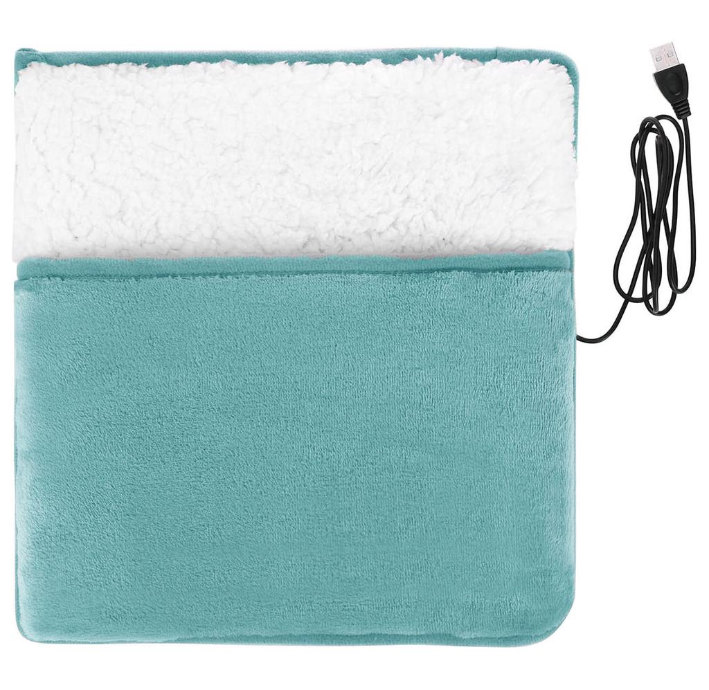 Vinter Elektrisk Fotvärmare USB-laddning Mjuk plysch Tvättbar Fotvärmare Värmare Förbättra sova Hushållsfotvärmematta