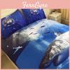 Luxurious 3d Shark Duvet Cover With Pillow Cases Marine Animal Quilt Bedding Set New