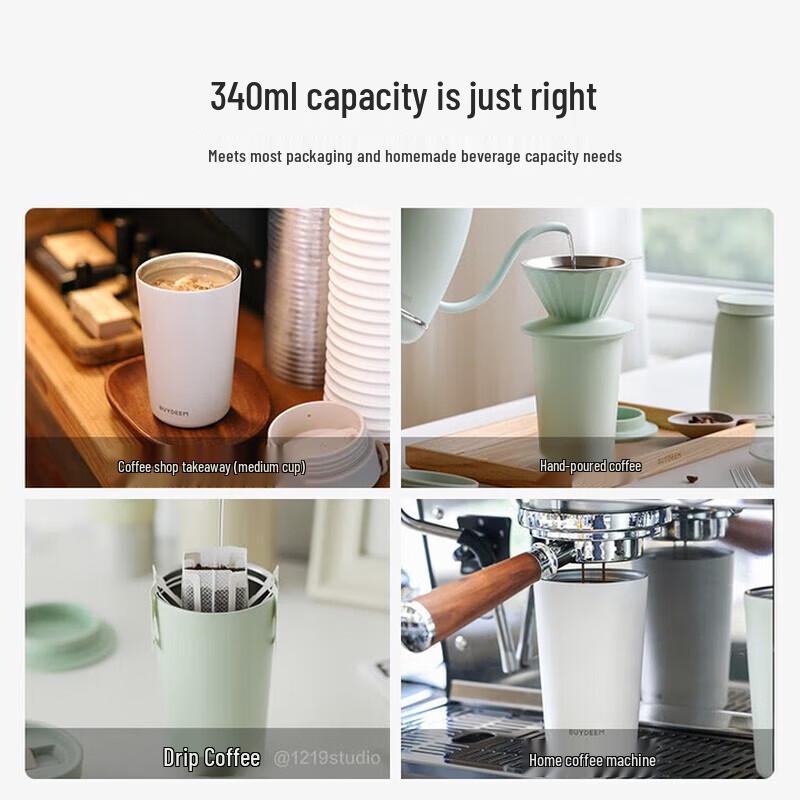 Buydeem 316L Stainless Steel Portable Water Bottle & Coffee Cup