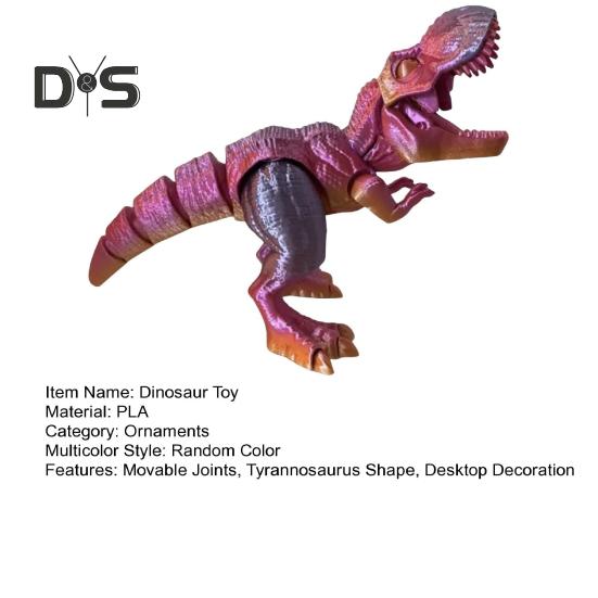 Figurka dinozaura drukowana w 3D Ruchome stawy Figurka tyranozaura Przegubowy model dinozaura Zabawka Domowe biuro Półka na książki Dekoracja biurka Ozdoba