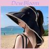 Chapeau de protection solaire extérieur à larges bords et protection pour la nuque, idéal pour la plage et les tenues décontractées d'été.