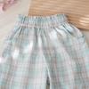 Girls' Summer Cropped Pants Rustic Style Floral Embroidery Casual Pants Breathable Pants for Baby Girls