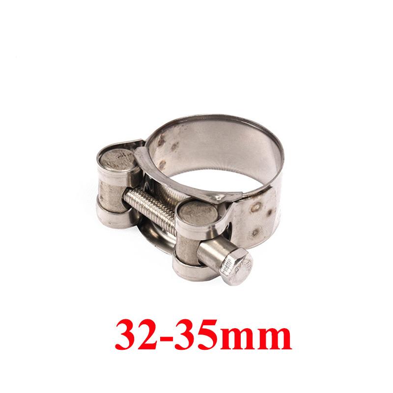 Universal Motorcycle Stainless Steel 304Single Exhaust Pipe Clamp Exhaust Tube Clip For Slip-on Type Muffler Silencer Adjustable