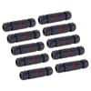 10PCS IP68 Waterproof Electrical Wire Cable 3Pin Connector Outdoor Plug Socket 0.5mm² 2.0mm²