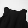 2024 Spring Women's Solid Color Cotton Linen A-line Tank Dress - French Loose Fit, Round Neck.