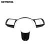 Steering Wheel Cover Molding Trim For Hyundai Sonata 2024 2025 2026 Carbon Fiber Decoration Frame Sticker Interior Accessories