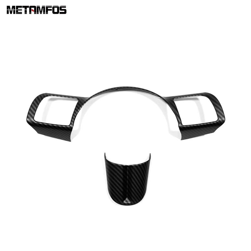 Steering Wheel Cover Molding Trim For Hyundai Sonata 2024 2025 2026 Carbon Fiber Decoration Frame Sticker Interior Accessories