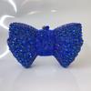 Green Bow Rhinestone Evening Bag Gold Hard Metal Crystal Wedding Handbags Bridal Party Cluches Diamond Women Cocktail Purses