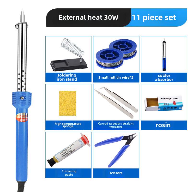 220V 60W/40W/30W Multi-Purpose Electric Soldering Iron with Rubber Handle and Pointed Tip for Household Repairs
