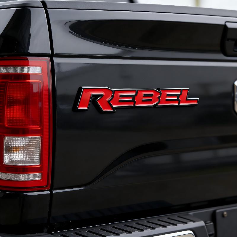 Personalized 3D Metal Car Sticker Rebel Letter Car Decal Self-Adhesive Letter Badge Stickers Car Exterior Decor Accessories