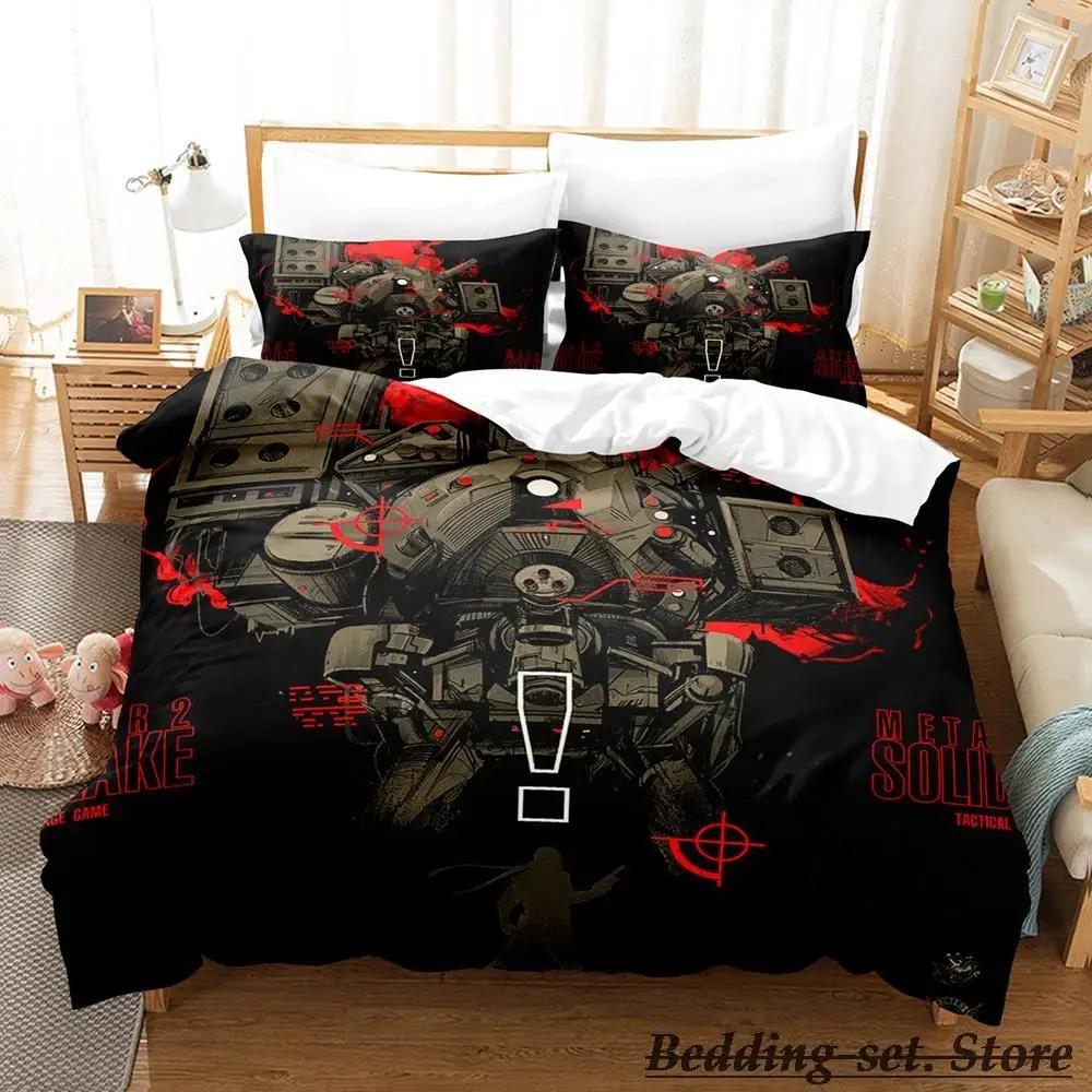 Gioco Metal Gear Solid Solid Snake Set Biancheria da Letto Singolo Piazza e Mezza Matrimoniale Queen King Size Set Letto Adulto Bambino Camera da Letto Set Copripiumino Anime