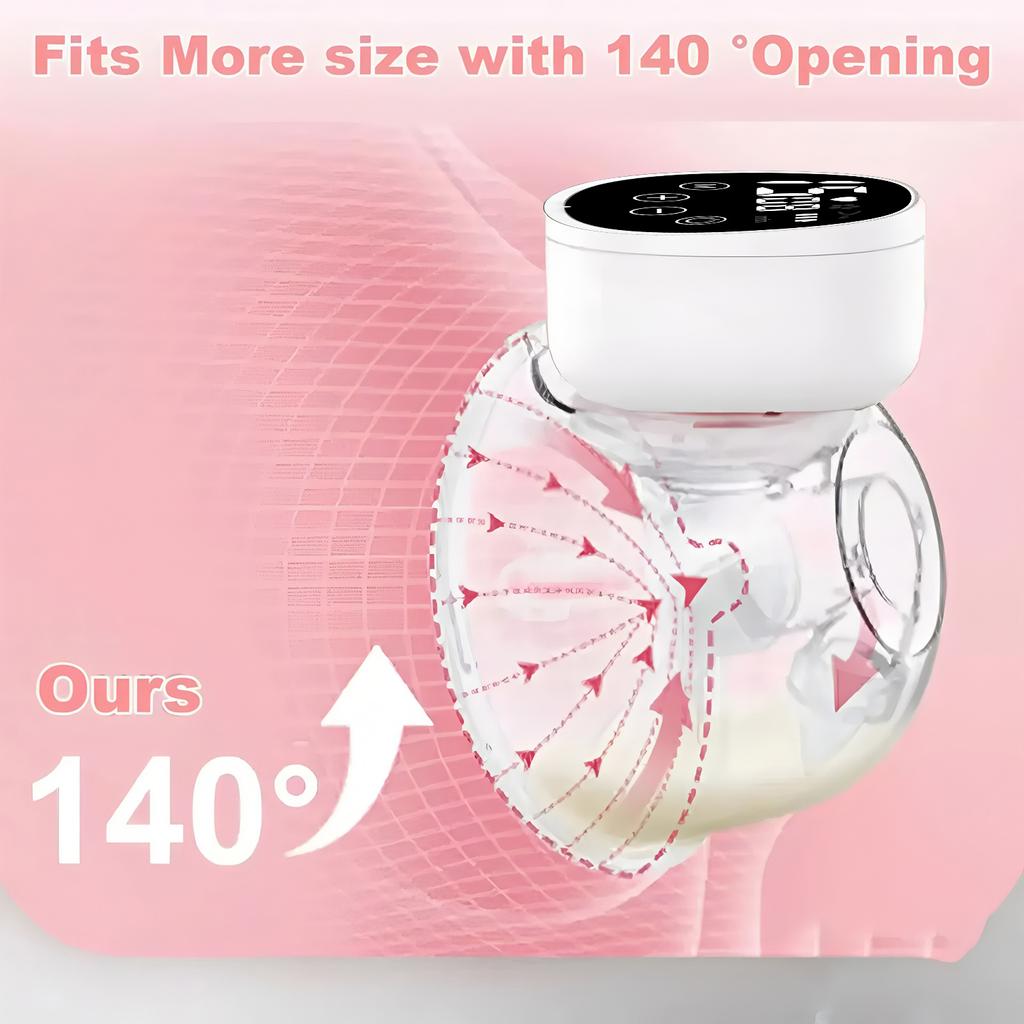 Wearable Breast Pump Electric Handsfree BPA Free USB Charge Milk Collectors Breast Milk Pump Machine,Milk powder bag gift