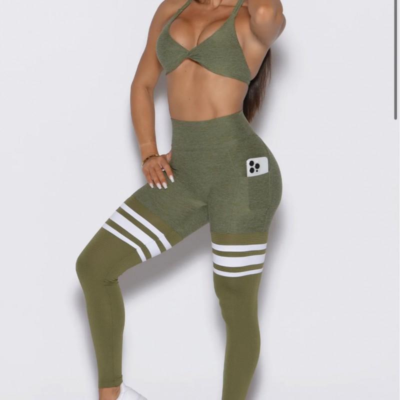 Womens Yoga Set Sleeveless Halter Sports Bra High Waist Leggings Gym Fitness Running