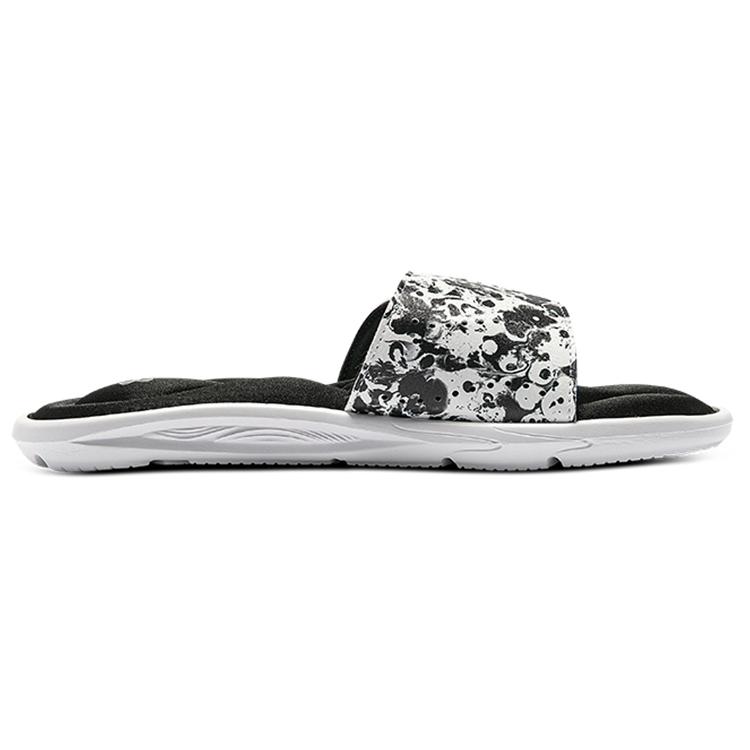 Under Armour Ignite 6 Graphic Strap Slide 'Black White' Women's 3024453-002