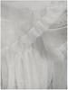 Women's High-Waist Ruffled A-Line Skirt with Mesh Overlay and Safety Lining