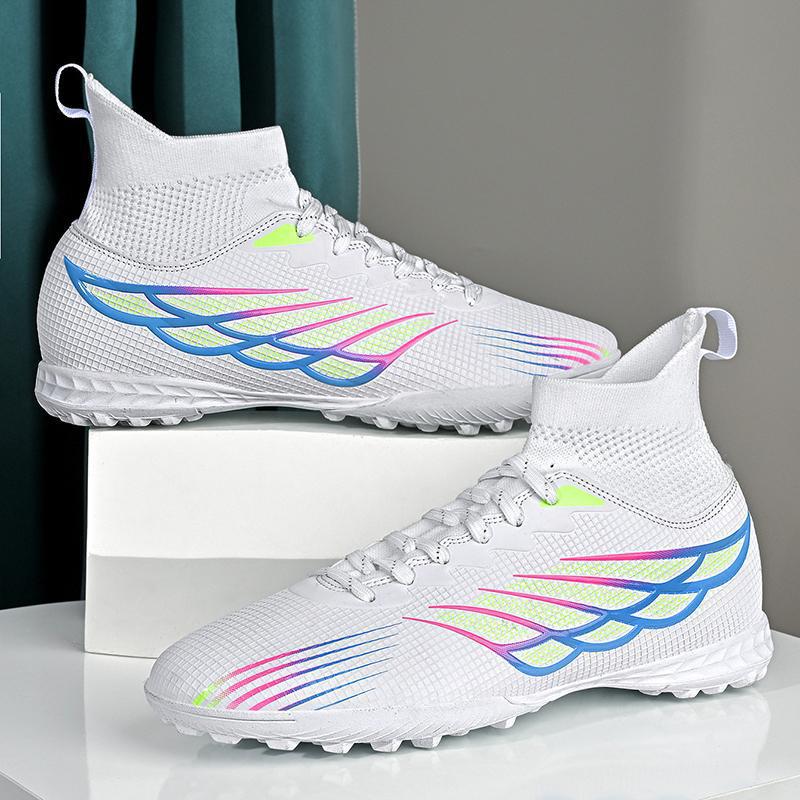 High top football shoes spike football shoes TF broken nail training shoes football men's