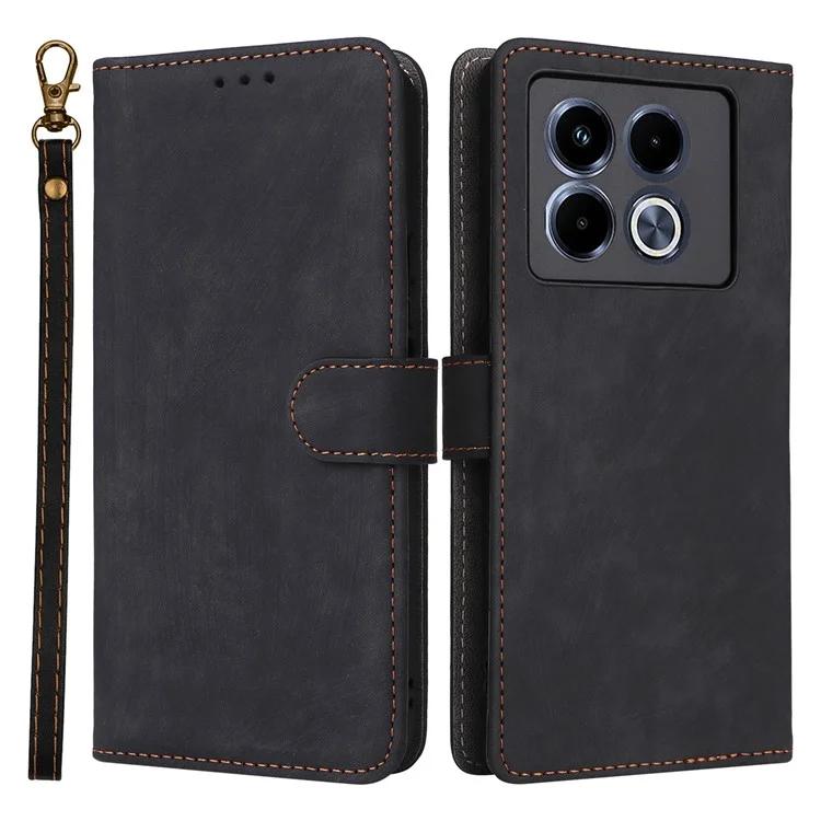 

Чехол для Infinix Note 40 с защитой от царапин и блокировкой RFID из искусственной кожи - черный