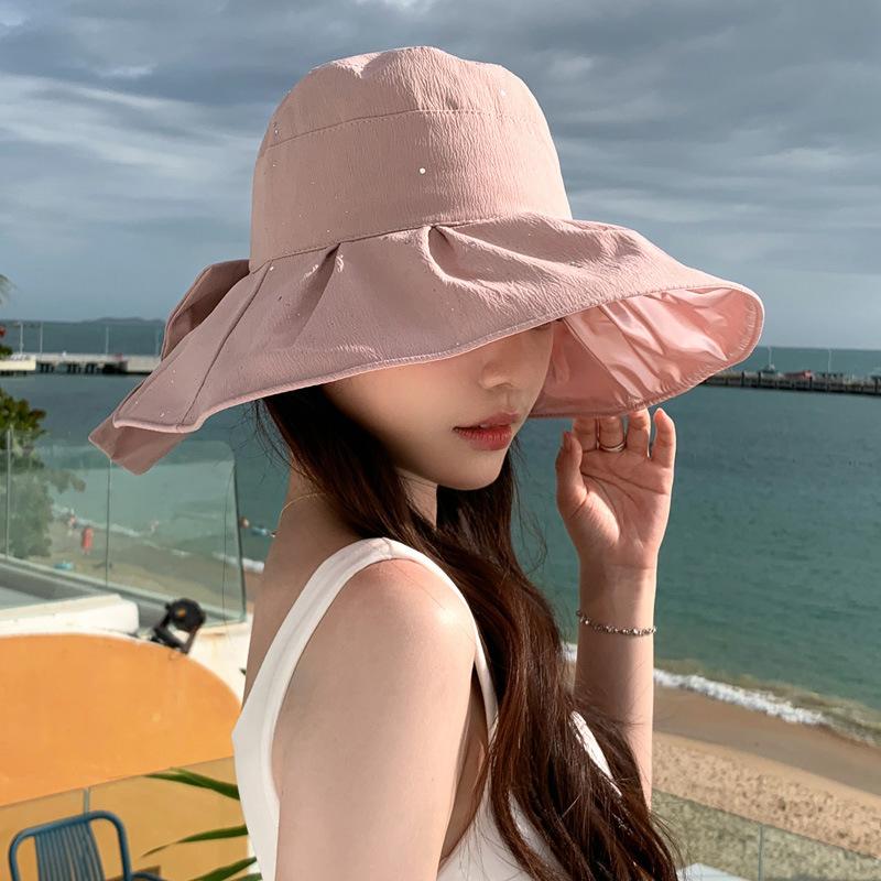 Hut Damen Sommer Neu UV-beständig Fischerhut Koreanische Ausgabe Dayan Mode Strand Reise Sonnenschutz Schirmmütze