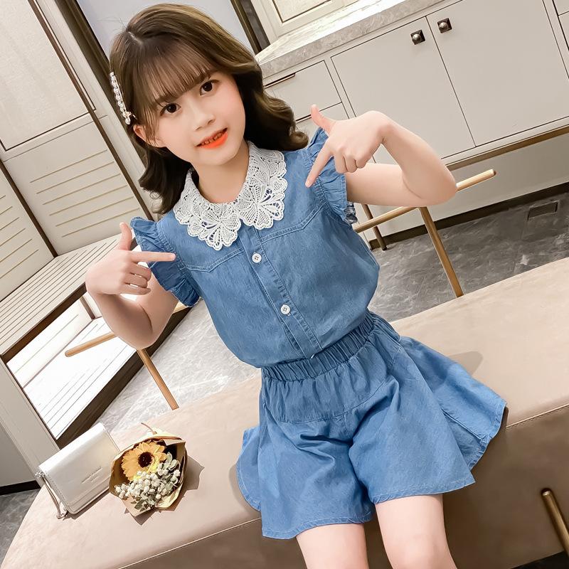 Buy 2pcs Girls Jeans Denim Set Fashion 