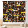Cat Curta, Cartoon Cute Lovely Kitten Kawaii Cat Pets Funny Animals Gray Blackout Window Drapery Treatments For Living Room
