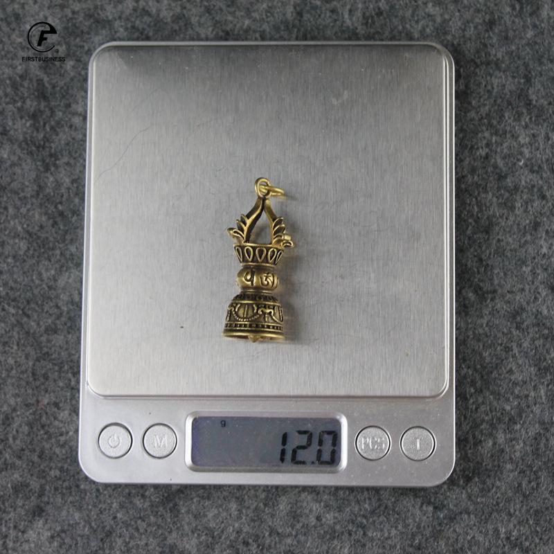 Copper Brass Buddhist Vajra Bell Key Handmade Home Decor Ornaments Crafts Copper Miniatures Bell Figurines Desktop Decoration