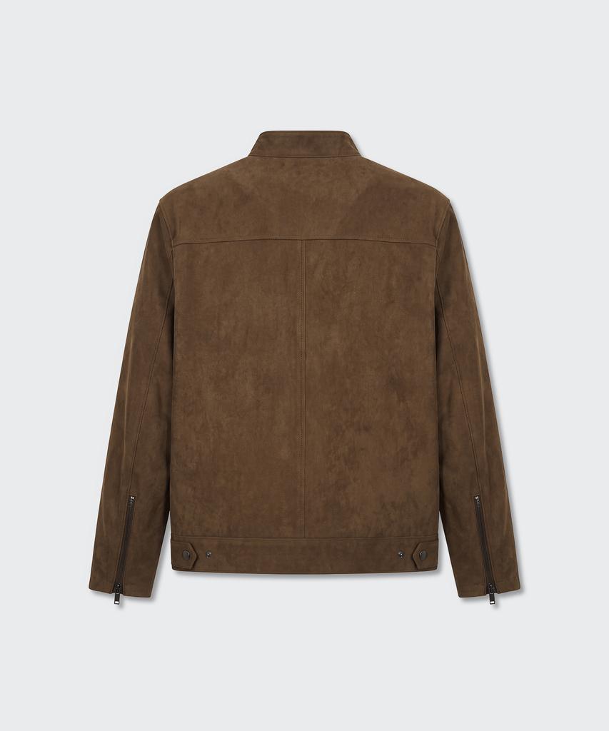 MUSINSA STANDARD Synthetic Suede Racer Jacket [Light Brown]