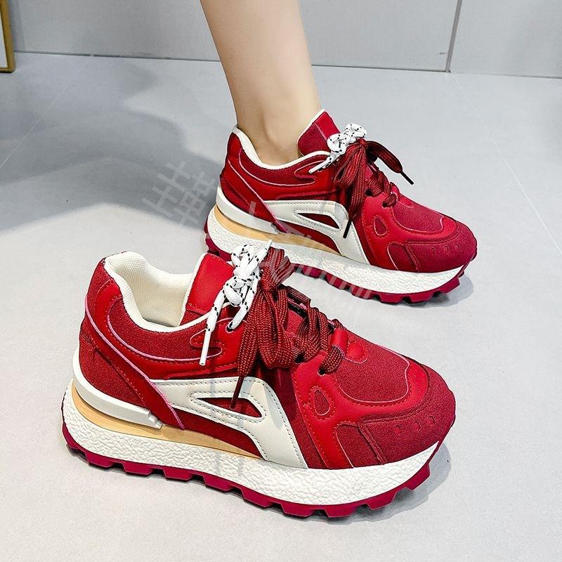 Thick-soled Inner Height Increase Forrest Gump 22 Autumn New Mesh Breathable Lightweight Sports and Leisure Dad Shoes