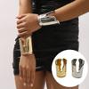 Irregular Shape Geometric Bracelet Metallic Finish Statement Bangle  Women Fashion Jewelry