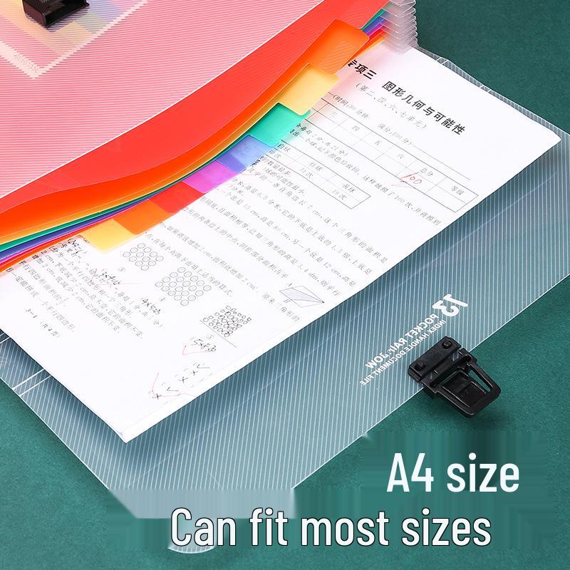 A4 Accordion File Folder - Portable, Large Capacity for Student & Office Storage