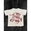 Women's Y2K Style Printed T-shirt - White T-shirt with Eye-catching EAMER and Red Eye Pattern - Daily Street Style Top