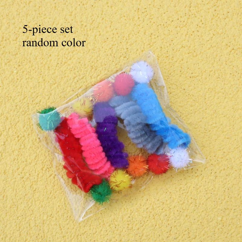 

5Pcs/Set Cat Interactive Toy Plush Spring Cat Toy Indoor Colorful Cat chewing Toy Pet Supplies