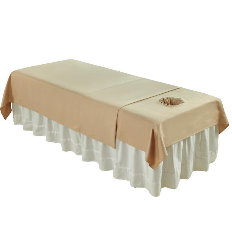 Solid Color Cotton Massage Bed Sheet with Hole for Physiotherapy and Beauty Salons