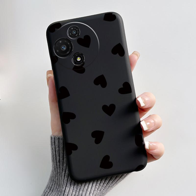 Cute Soft Black Casing For TCL 60R 5G/60 5G Shockproof Cover For TCL 60 SE Nxtpaper T521K Funny Cartoon Cat Design Shell