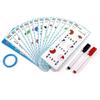 15PC Erasable Flashcards For Learning Basic Arithmetic Operations Suitable For Children, School Training, And Early Education 20ml