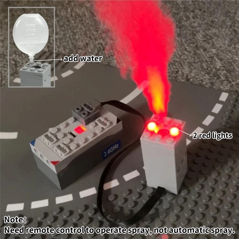 DIY Building Blocks Technical Motor Sprayer Electric Exhaust Modified Motor For High-Tech Train Car Parts Compatible with Legoed