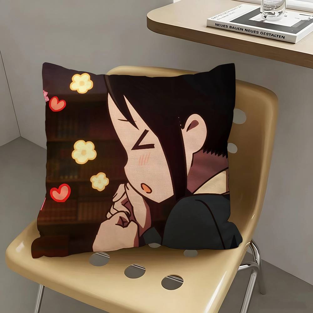 1pc Cute Kaguya Shinomiya Pillow Case Fashion Square Pillowcase Bedroom Sofa Room Ins Decoration Leisure