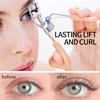 Wimpernzange mit Wimpernkamm, Professionelle Wimpernzange, Make-Up-Tool, Lash Curler, Inkl. zusätzlichem Gummi-Ersatzpad