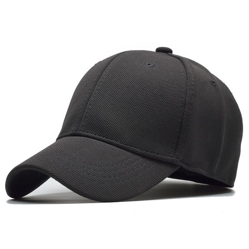 Solid Elasticity Black Baseball Cap Men Summer Cap Snapback Not Adjustable Trucker Cap Dad Hat