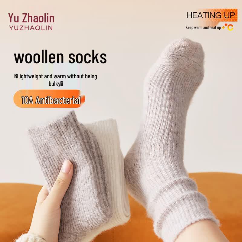 Women s Thermal Wool Blend Mid-Calf Socks One Size
