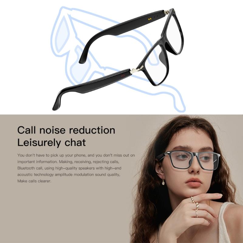 AI Translator Glasses for Men Women Support Multi Platform Multifunction Bluetooth-compatible Audios Eyewear