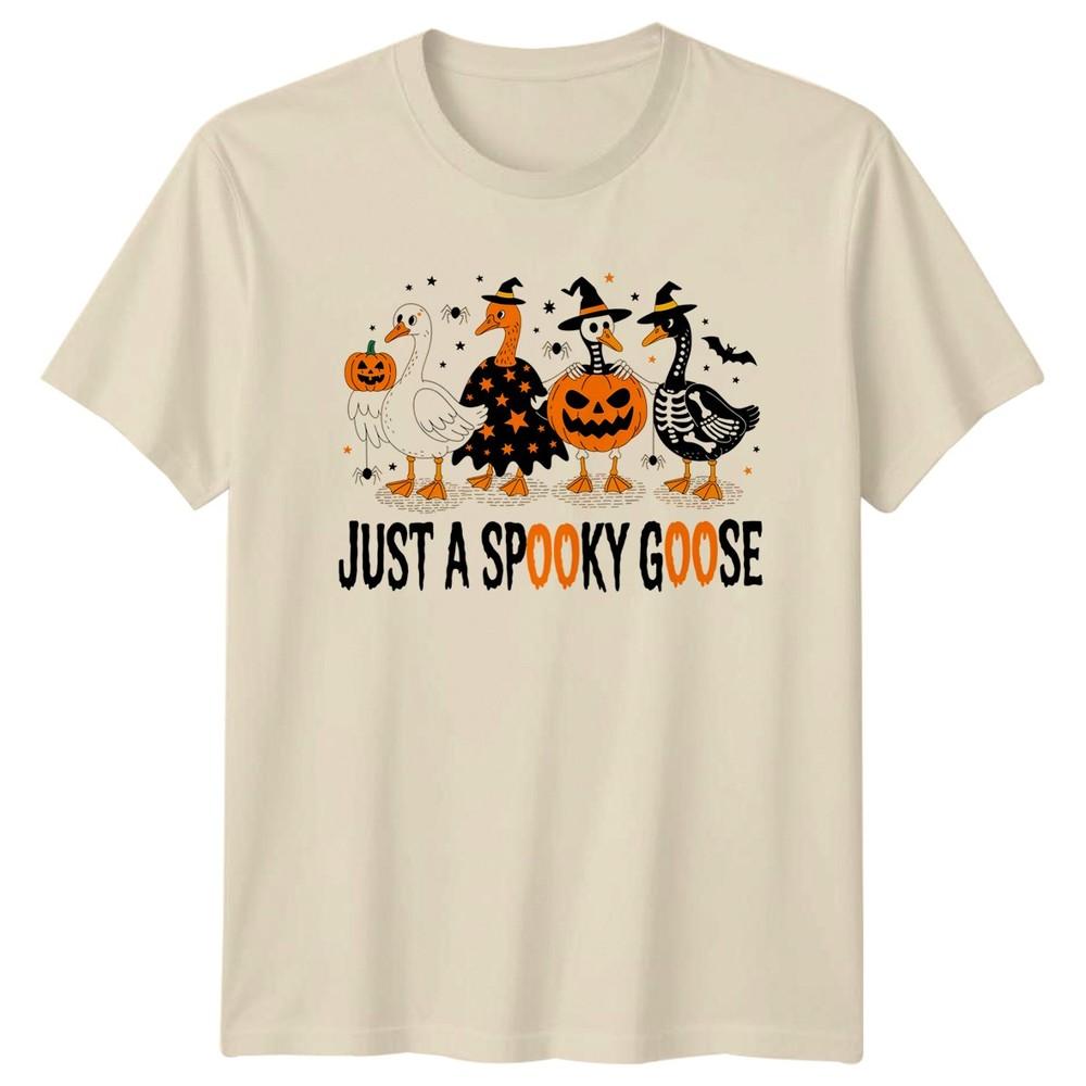 Just A Spooky Goose Halloween Holidays Unisexs TShirt Unisexs Tee Graphic Unisex