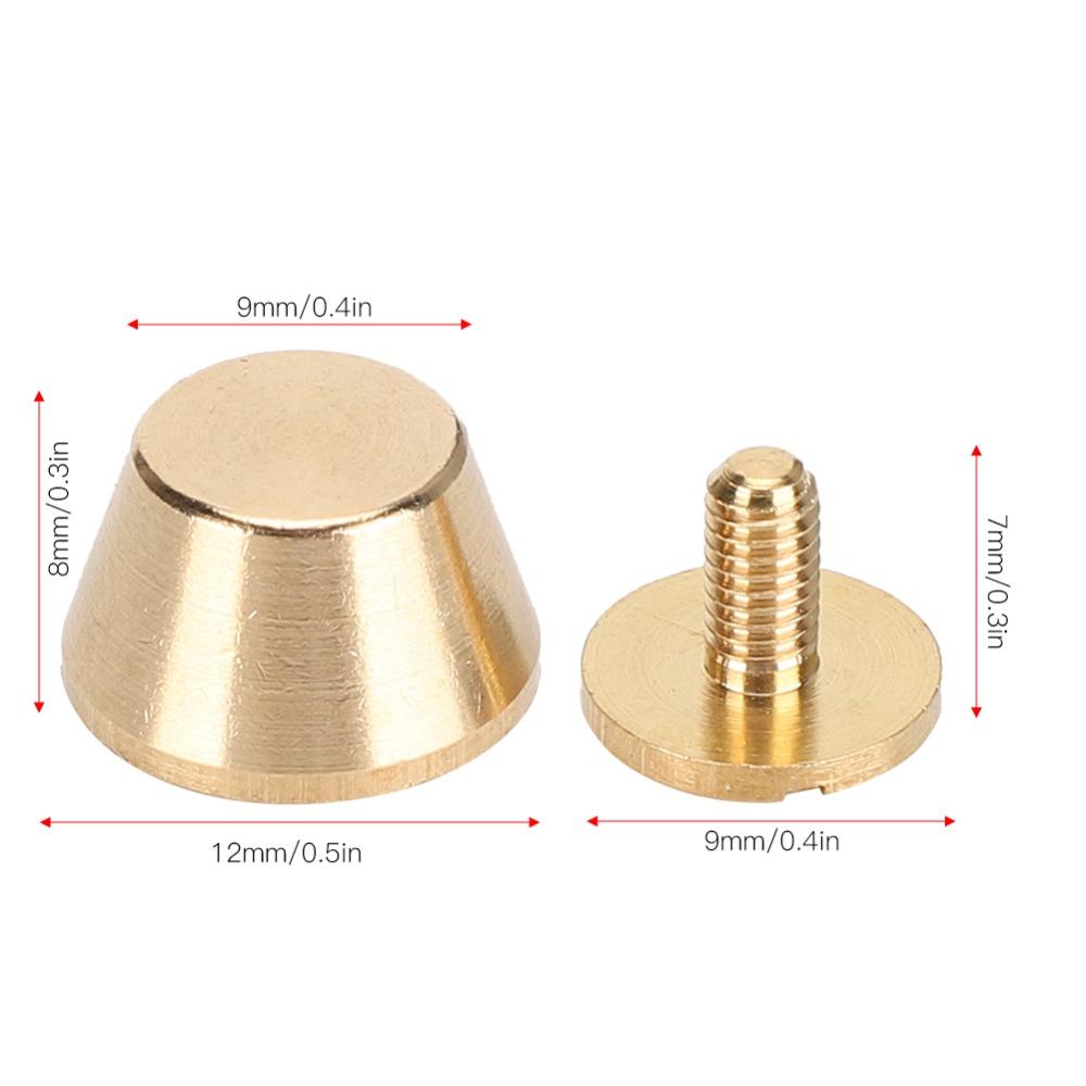 10Pcs Brass Material Flat Stud Rivet Flat Head Design Handbag Rivet Stud  For Purse